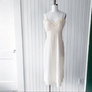 Vintage 1960s Kickernick Ivory Slip Dress